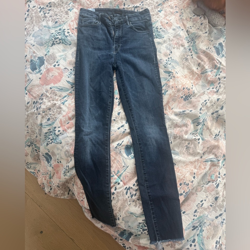 MOTHER Dark Blue Skinny Jeans